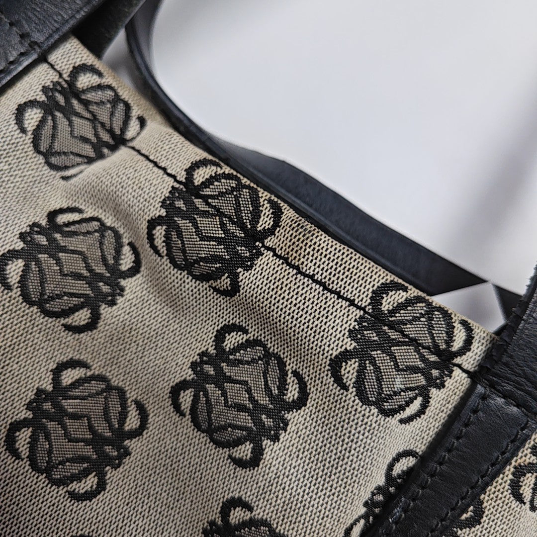 Monogram Canvas Tote Bag Gray