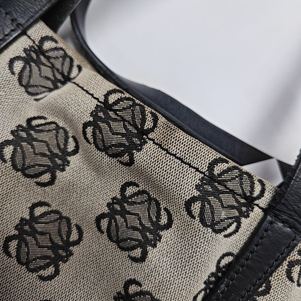 Monogram Canvas Tote Bag Gray