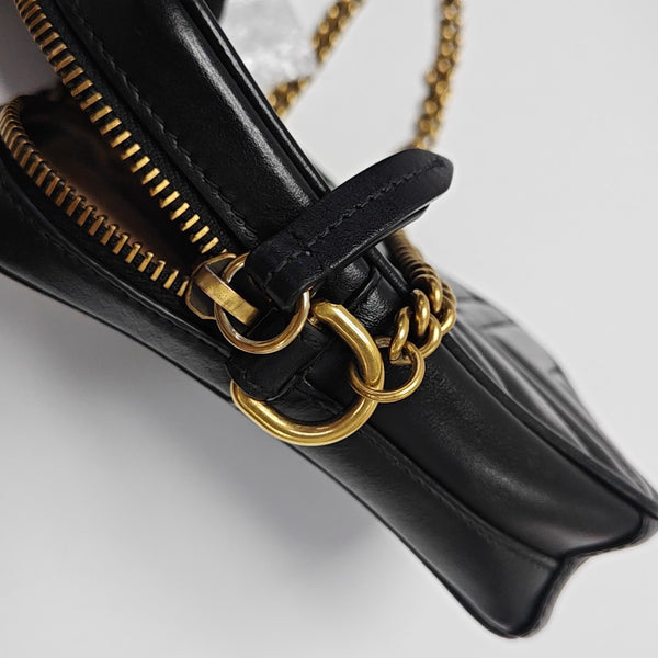 GG Marmont Mini Quilted Calfskin Black