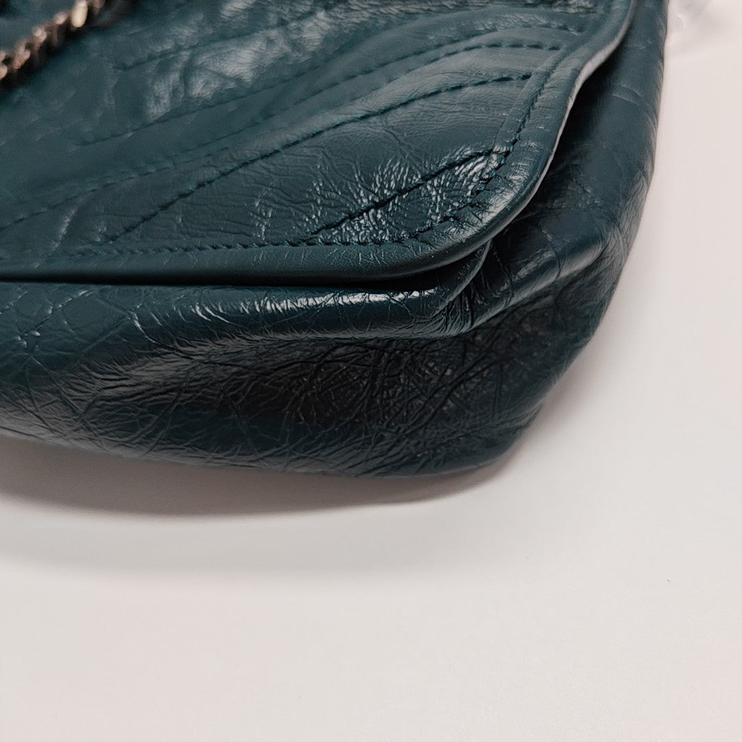 NIKI Medium Quilted Calfskin Green