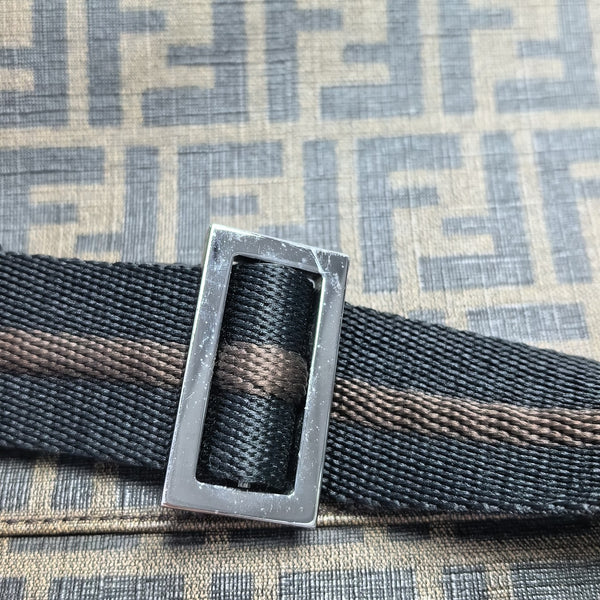 Monogram Coated Canvas Crossbody Bag Brown