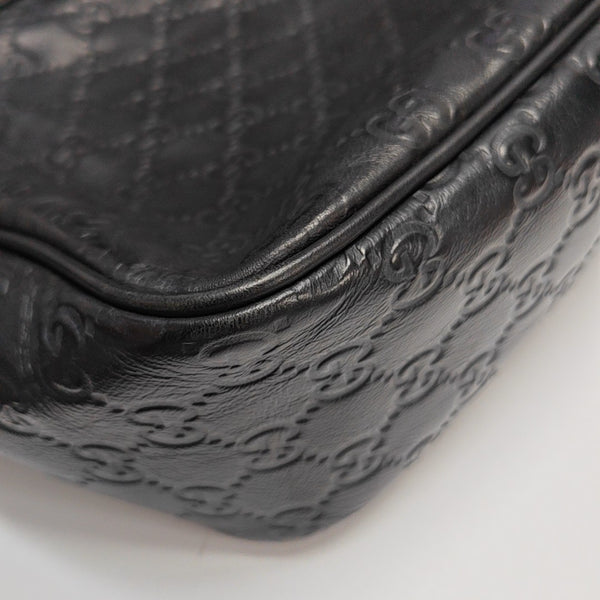 Monogram Calfskin Shoulder Bag Black
