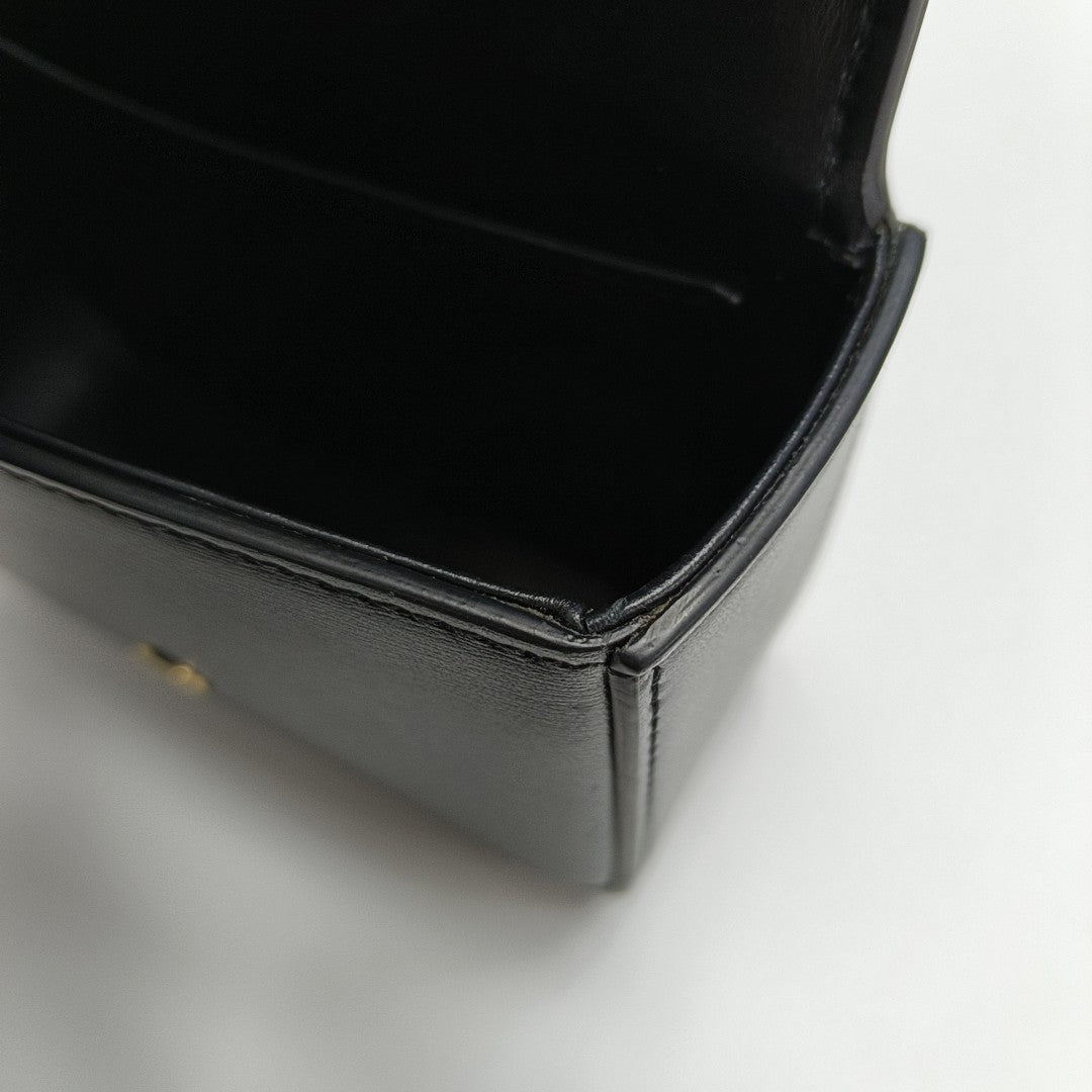 Authenticated pre-owned  TRIOMPHE Mini Calfskin Black - Belt Bag at Looply