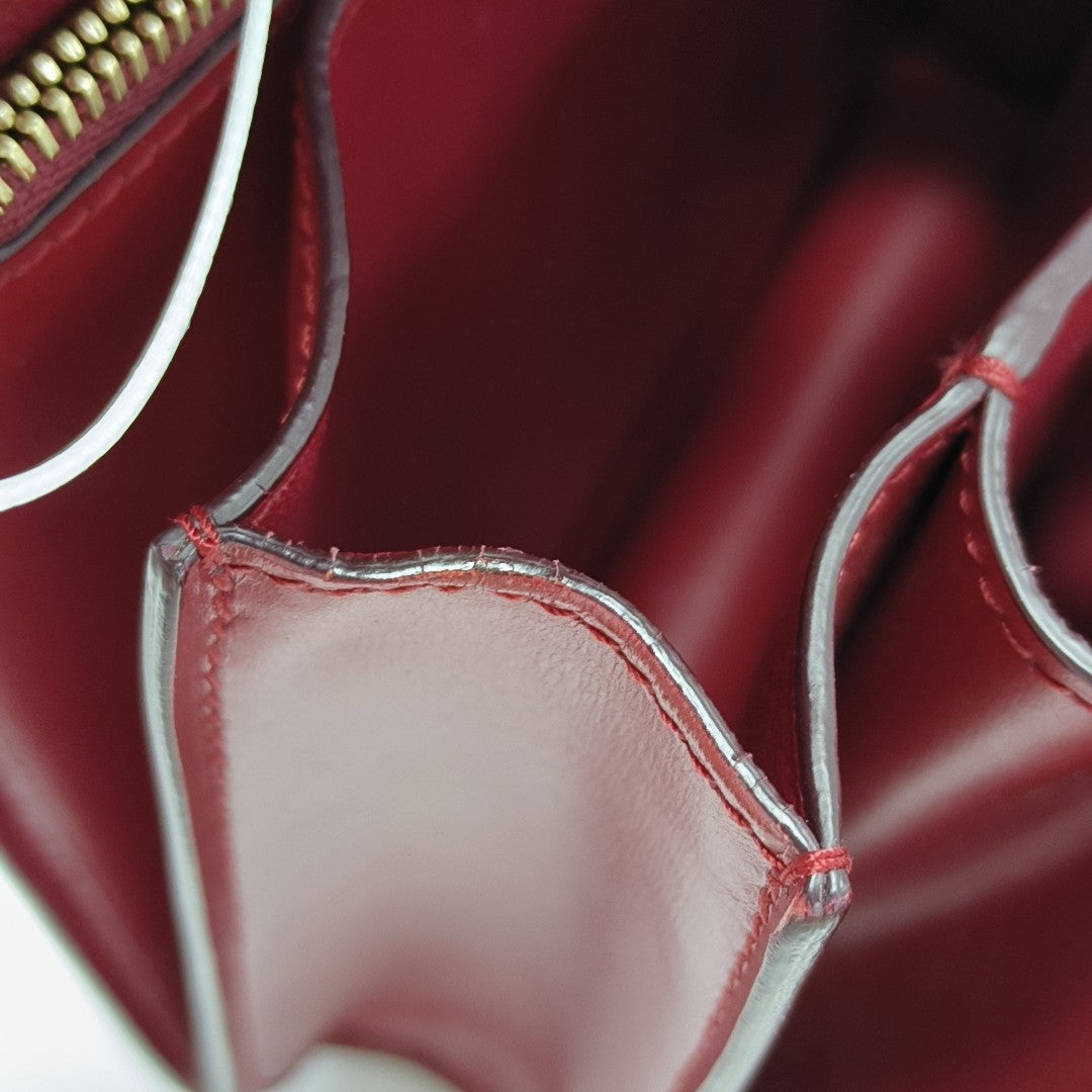 CLASSIC BOX Piel de ternera mediana Roja