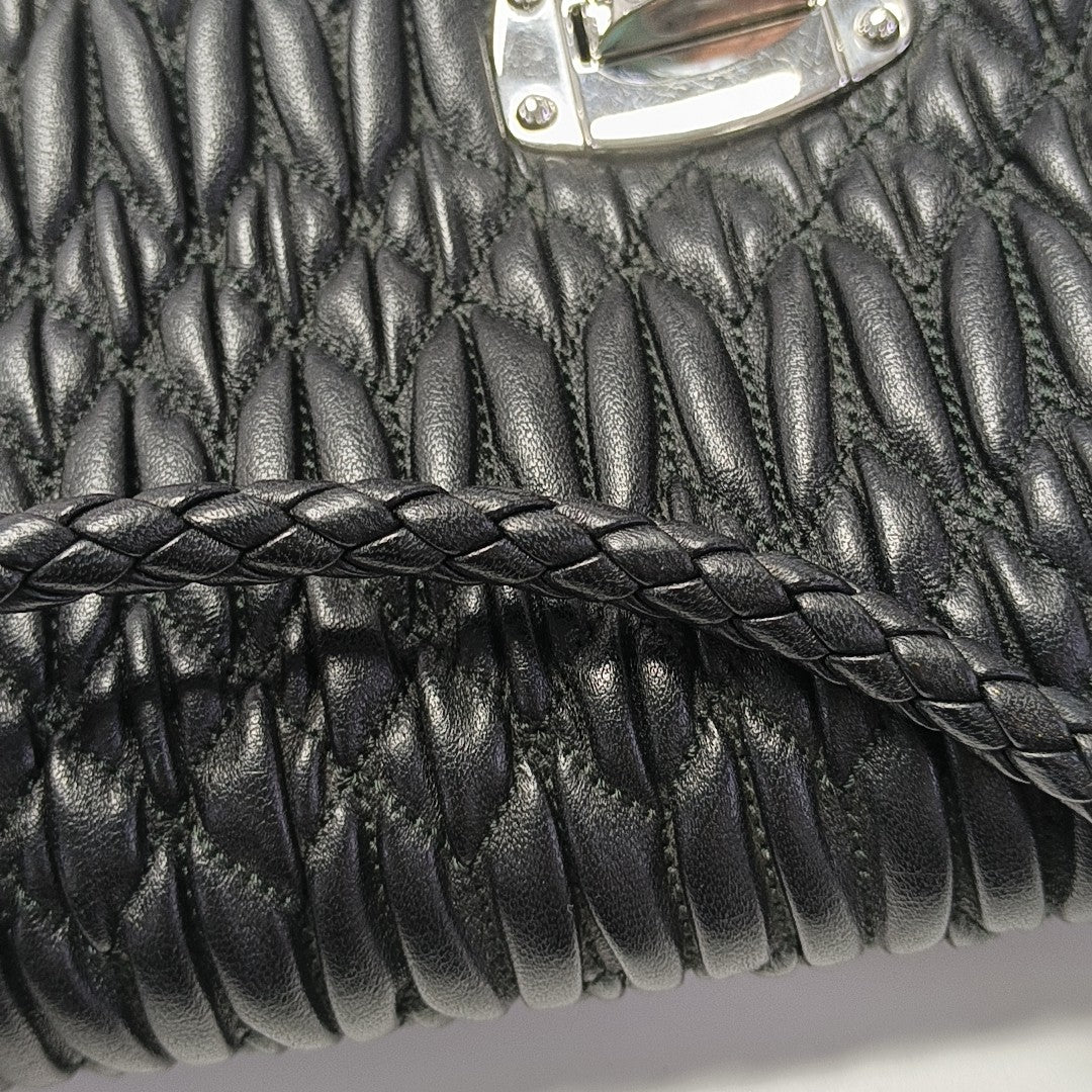 Crystal Quilted Lambskin Black