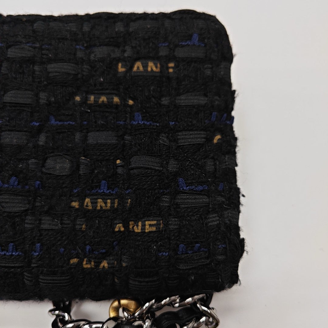CHANEL 19 WOC Quilted Wool Black