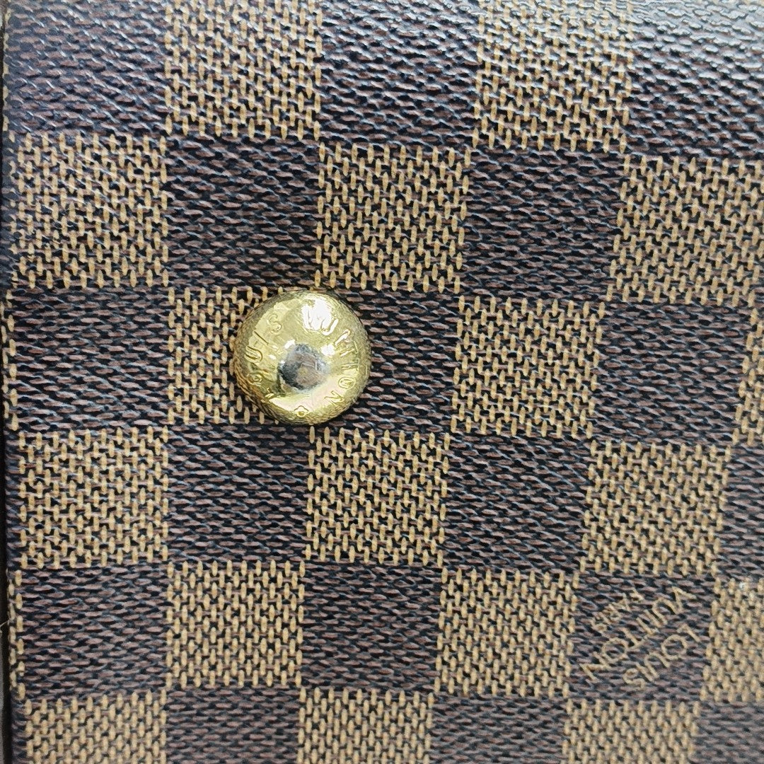 DUOMO Damier Ebene Coated Canvas Brown