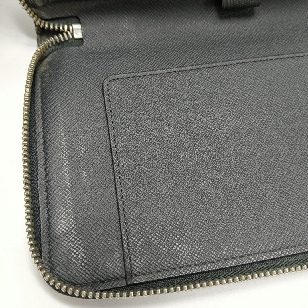 ZIPPY Damier Graphite Coated Canvas Gray Wallet