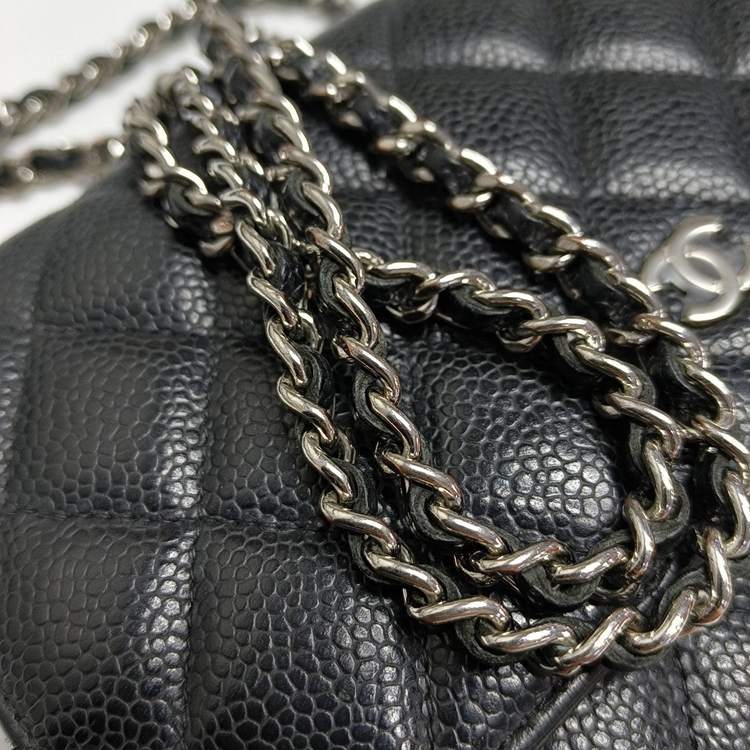 WOC Quilted Grained Calfskin Black
