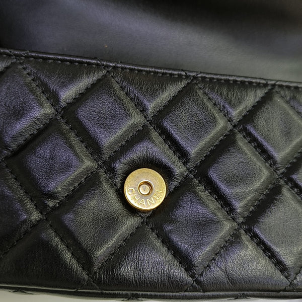 23K Quilted Calfskin Black