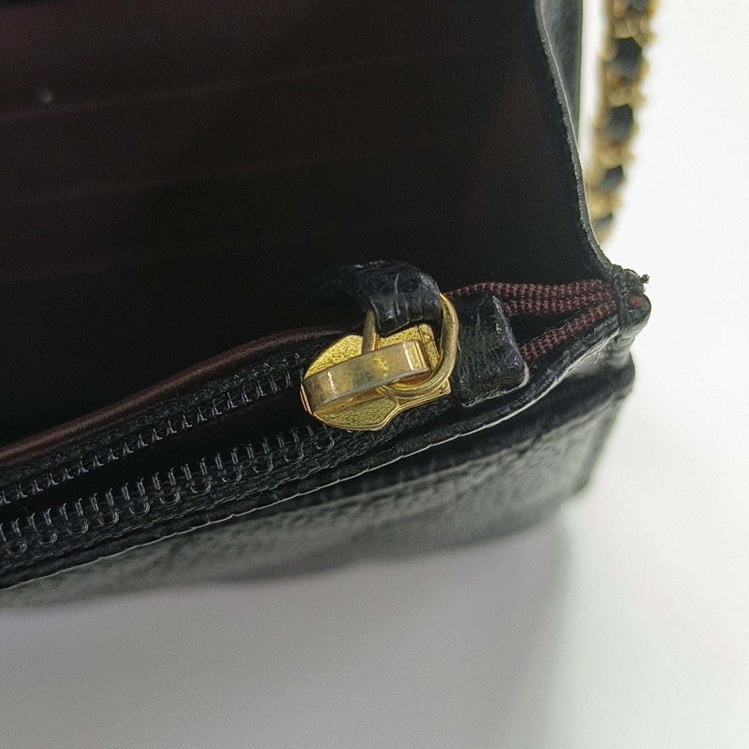 WOC Quilted Grained Calfskin Black