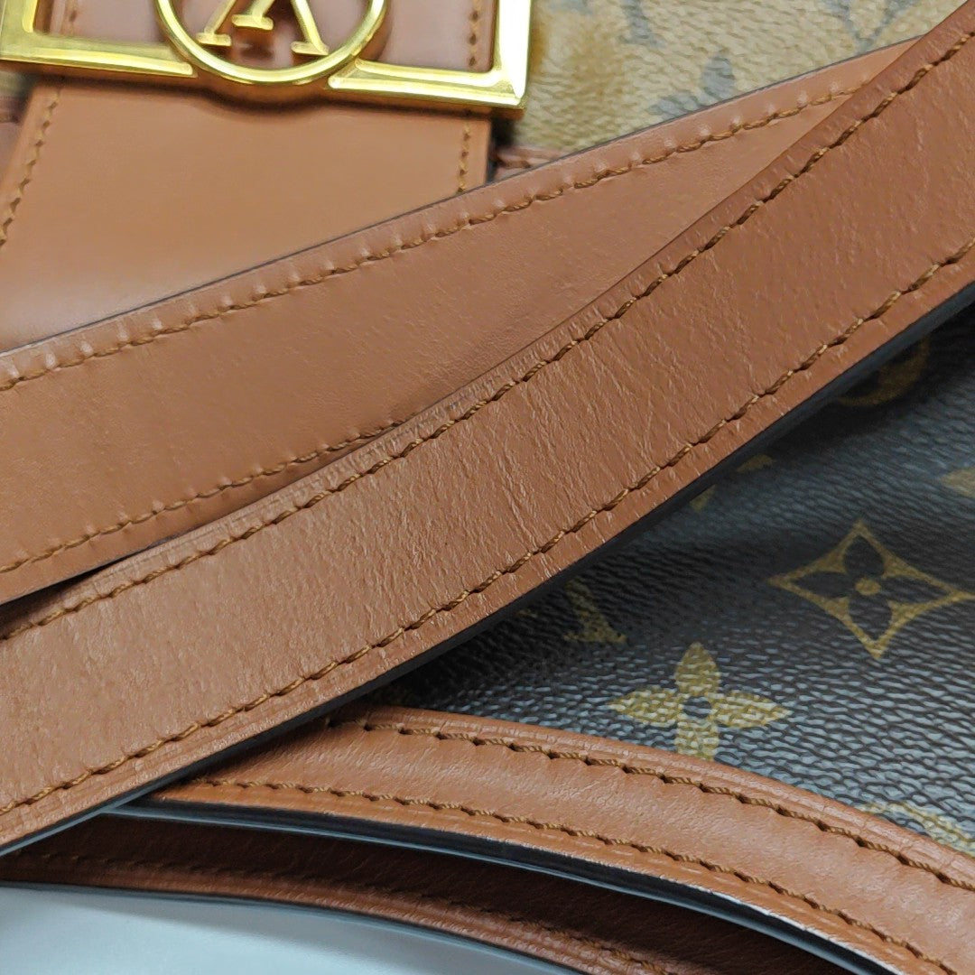 DAUPHINE MM Monogram Coated Canvas Brown
