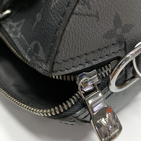 KEEPALL Monogram Coated Canvas Black