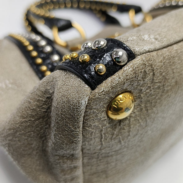 Calfskin Shoulder Bag Beige