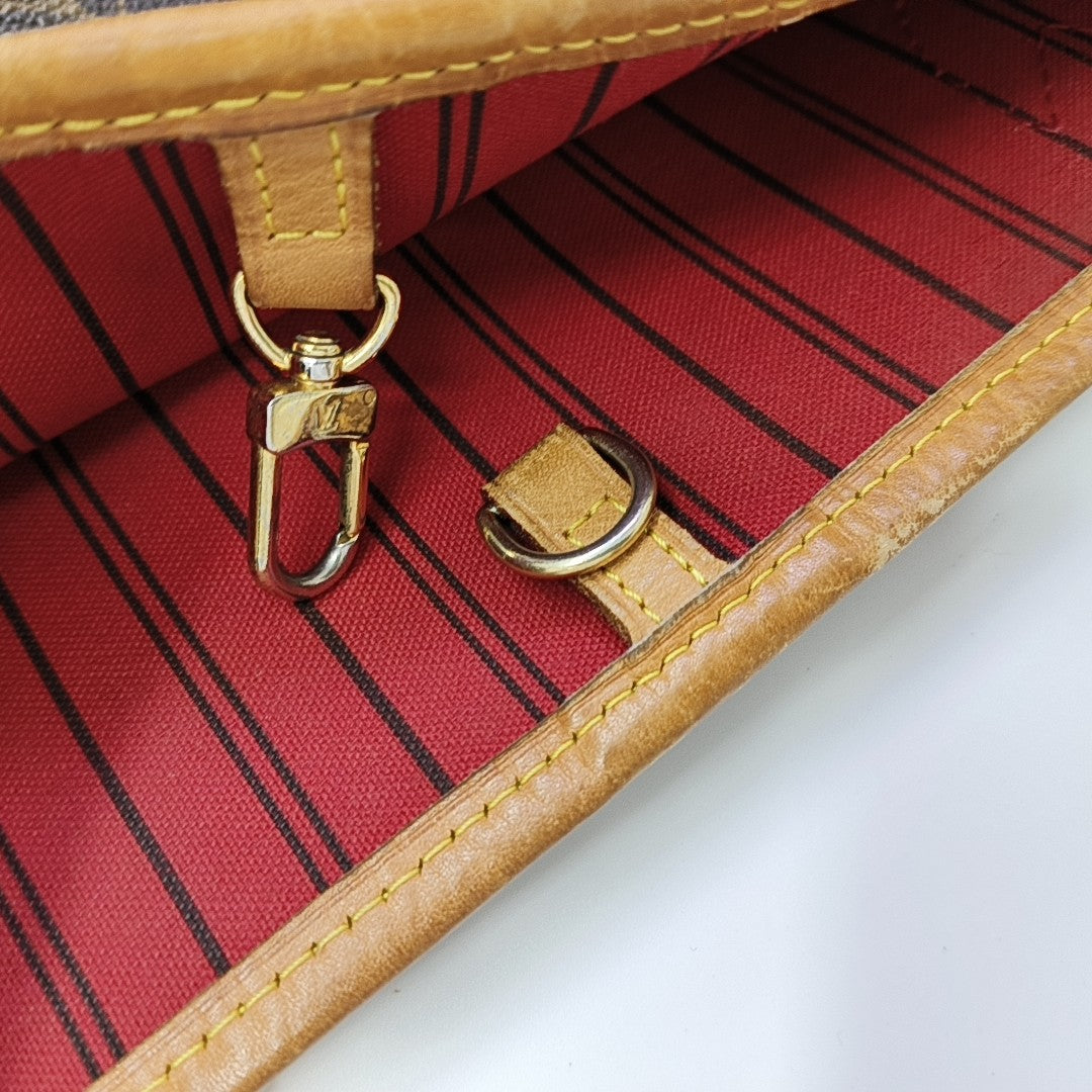 NEVERFULL MM Monogram Coated Canvas Brown