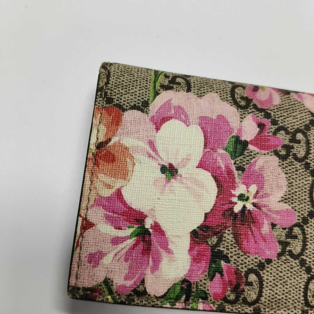 GG Blooms Monogram Coated Canvas Beige Wallet