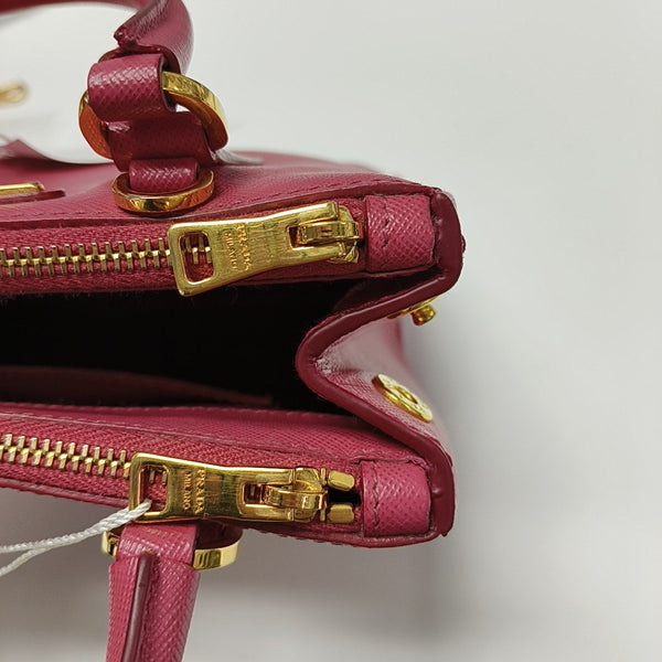 Galleria Super Mini Saffiano Calfskin Red