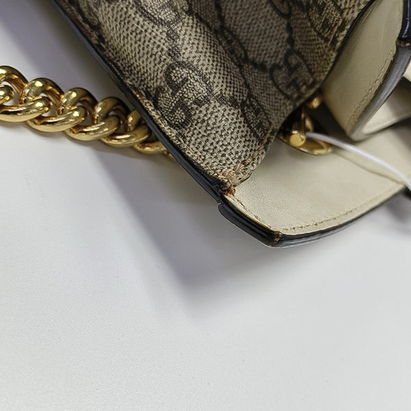 Padlock Small Monogram Coated Canvas Beige
