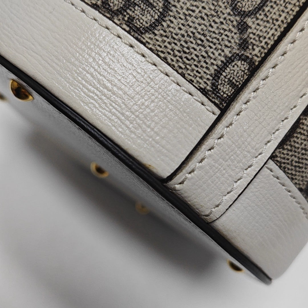 Horsebit 1955 Small Coated Canvas Beige