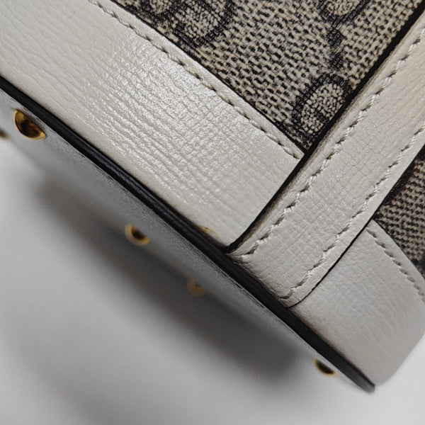 Horsebit 1955 Small Coated Canvas Beige