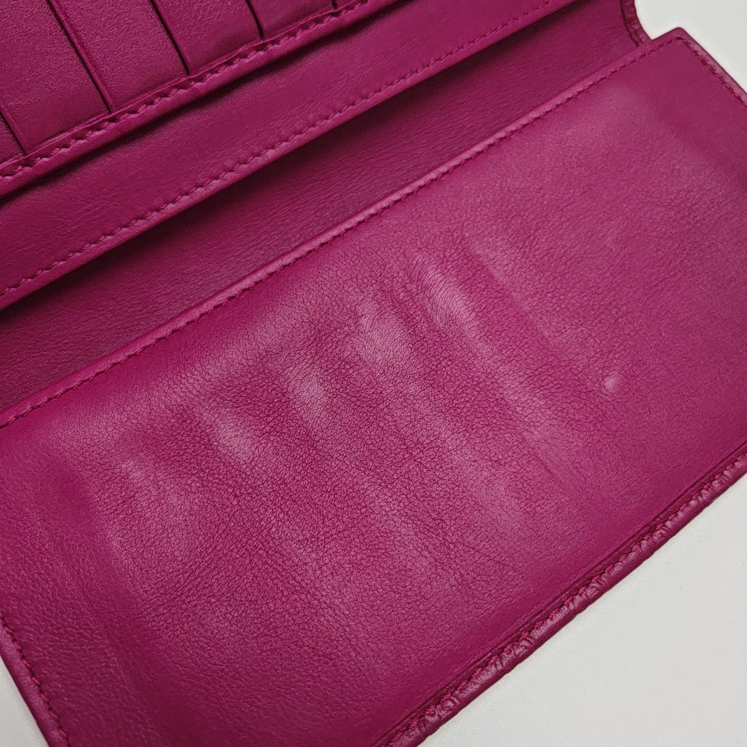 Monogram Calfskin Wallet Pink