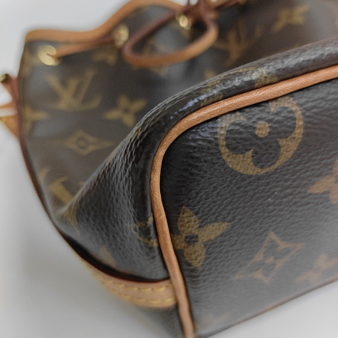 NÉONOÉ Nano Monogram Coated Canvas Brown