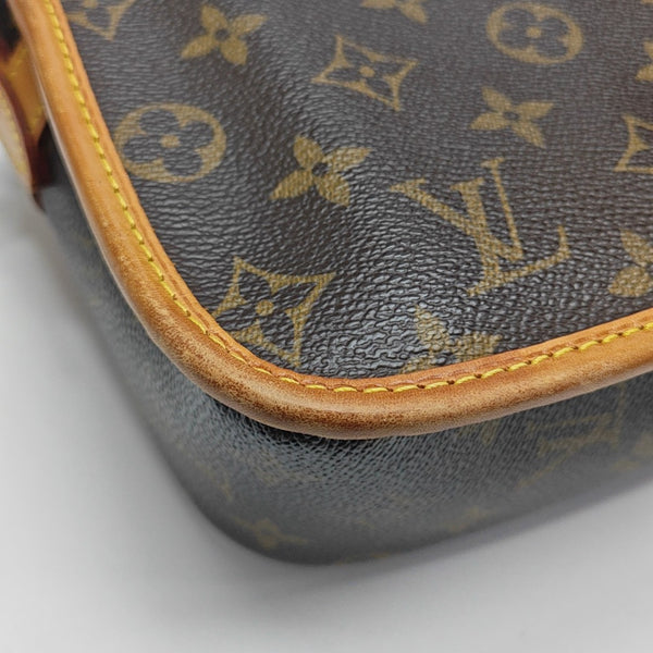SOLOGNE PM Monogram Coated Canvas Brown