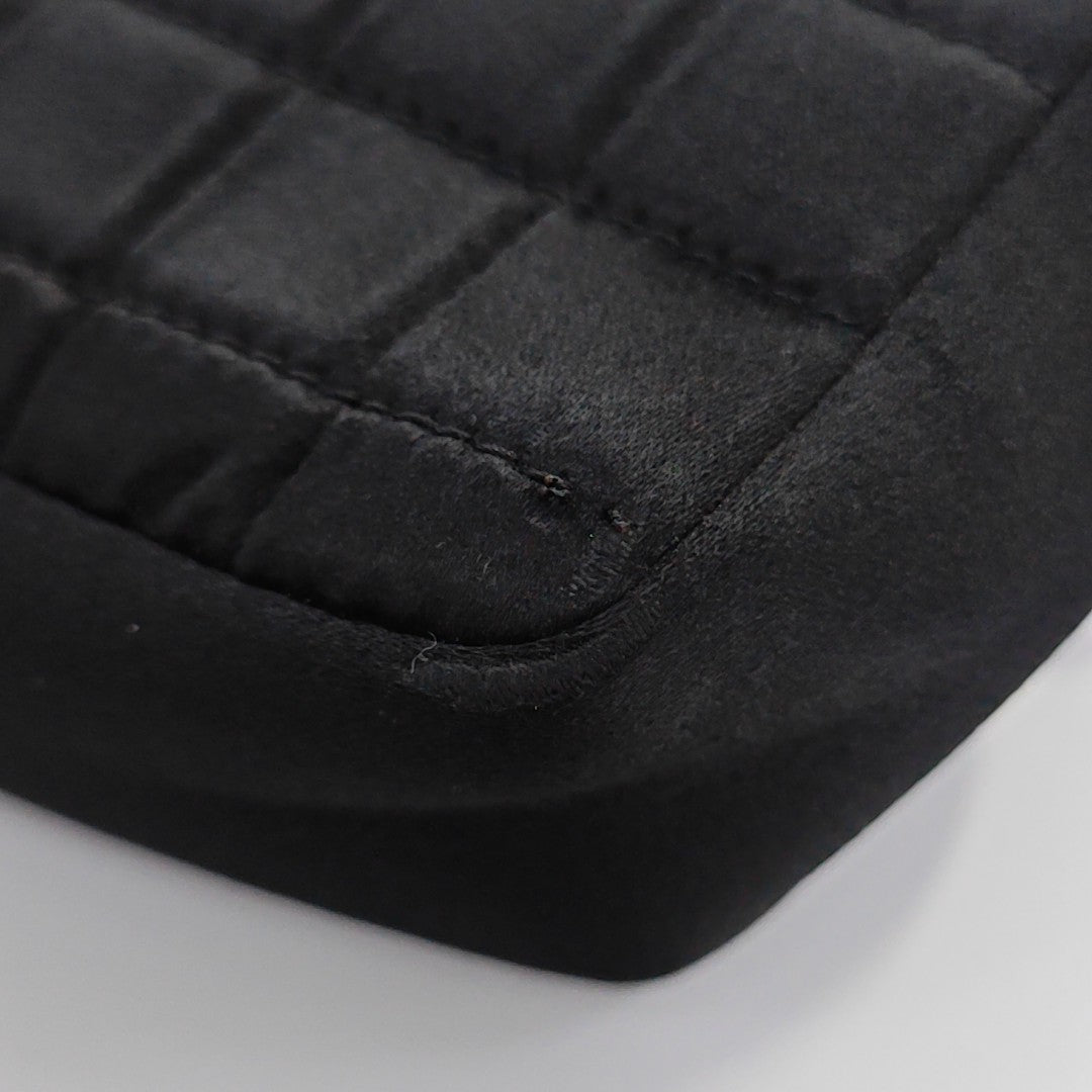 Silk Satin Crossbody Bag Black