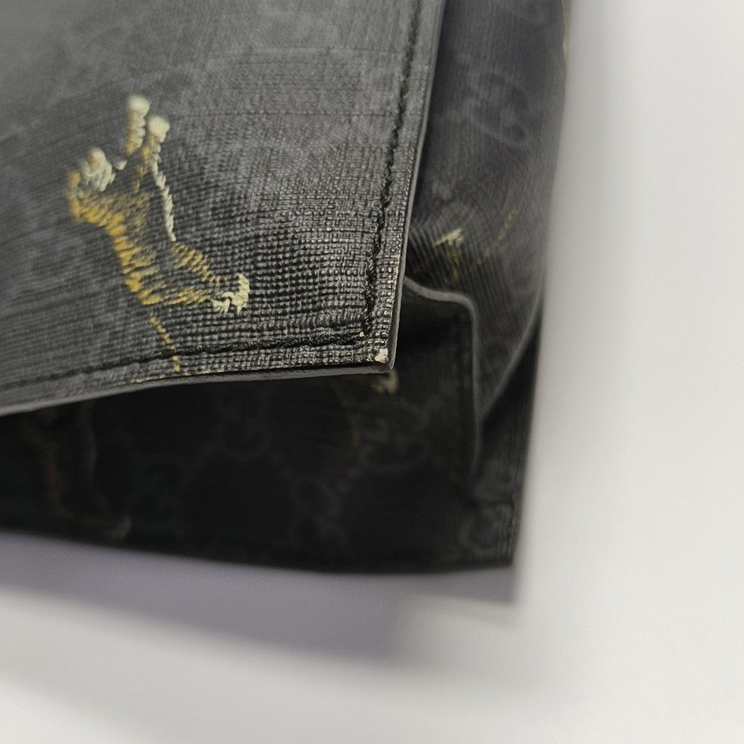 GG Supreme Monogram Coated Canvas Black