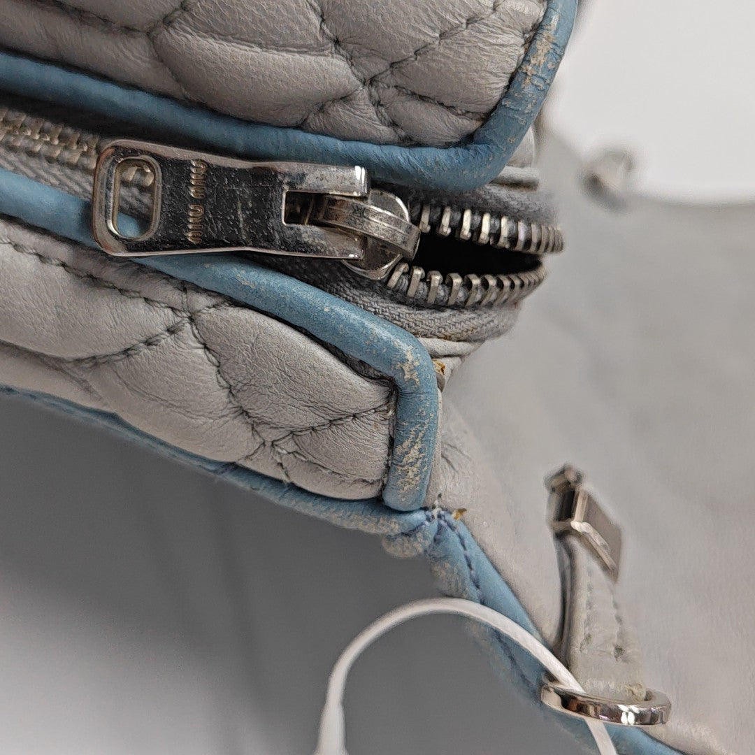 Crystal Quilted Lambskin Blue