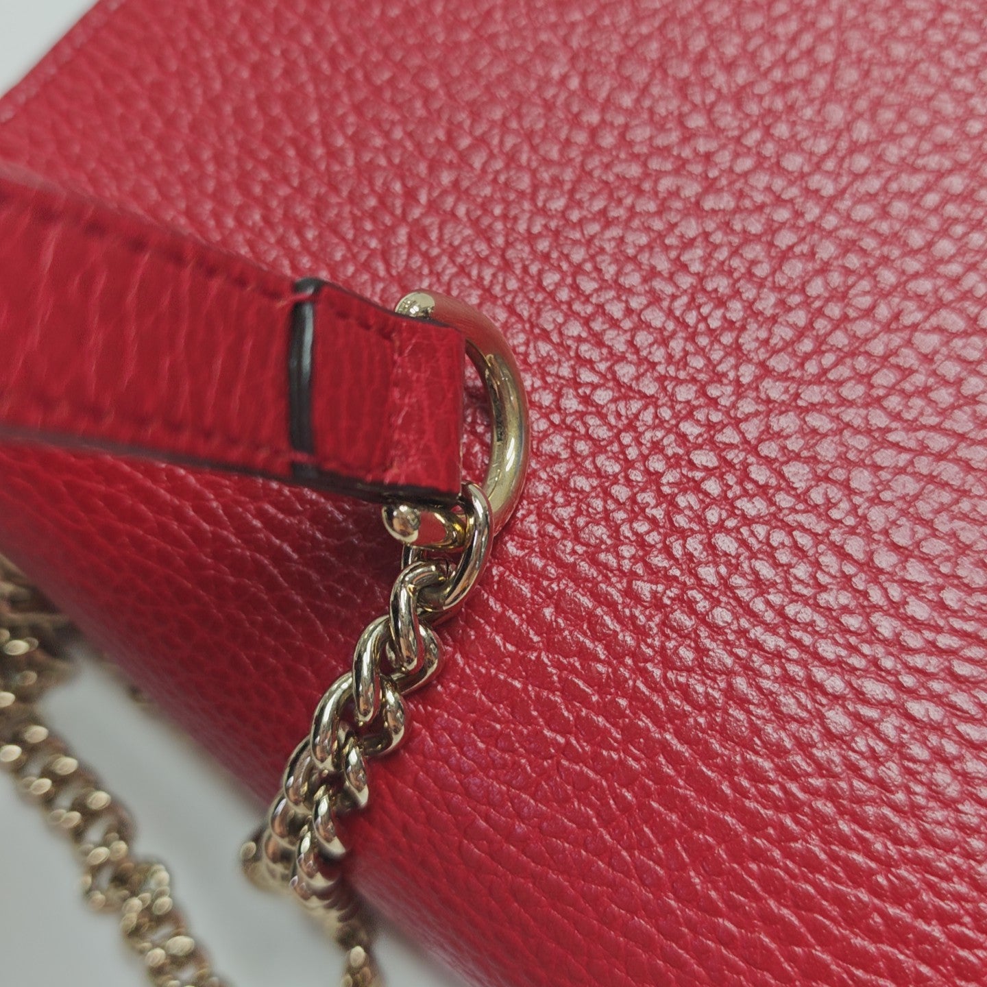 Interlocking G Small Calfskin Red