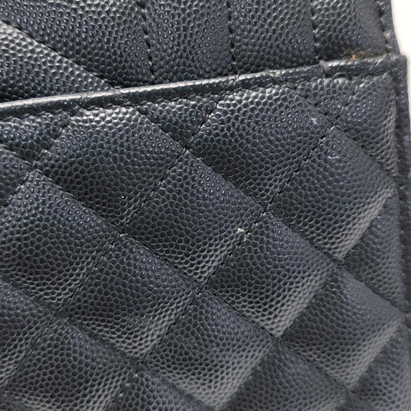ENVELOPE Small Chevron Calfskin Black