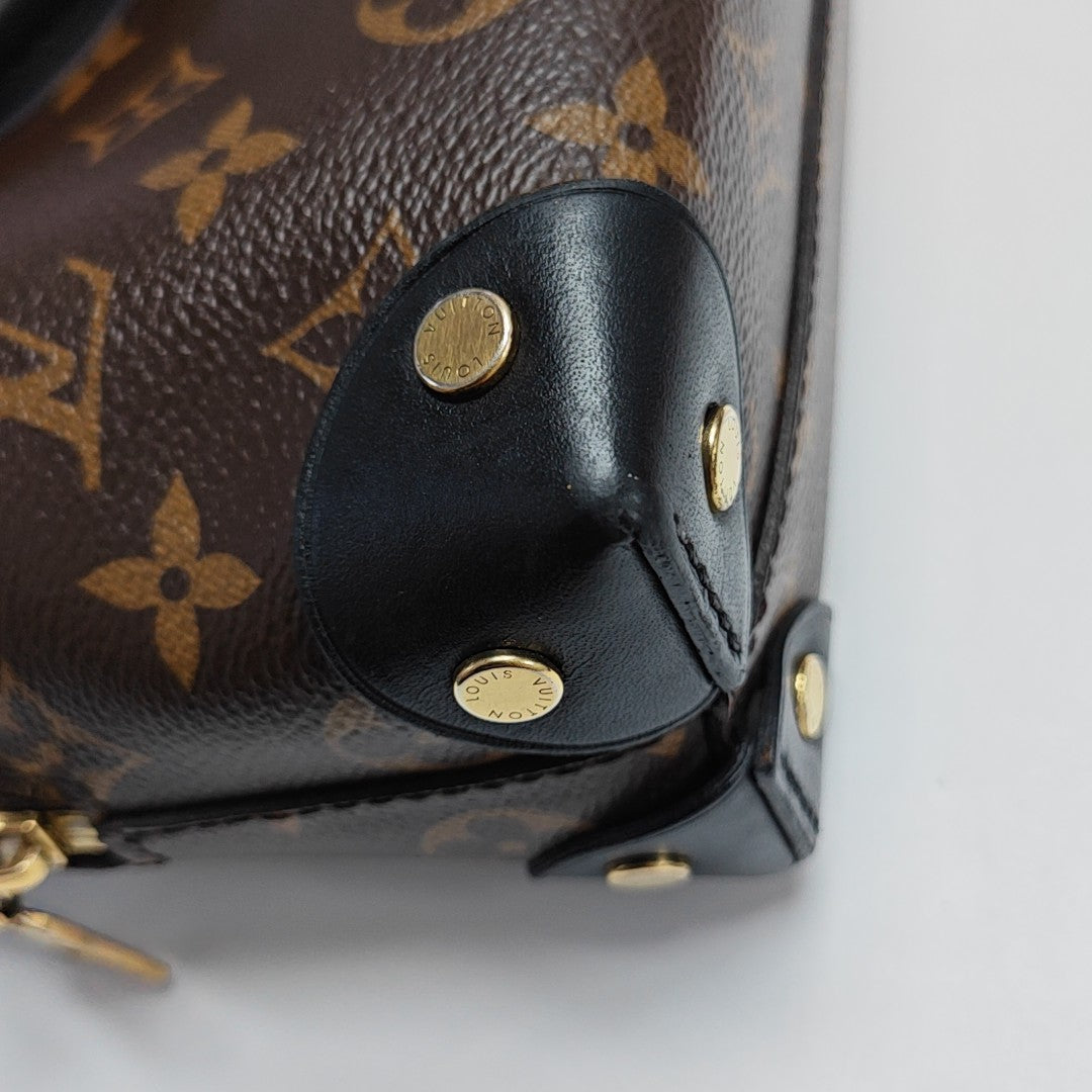 PETITE MALLE Monogram Coated Canvas Brown