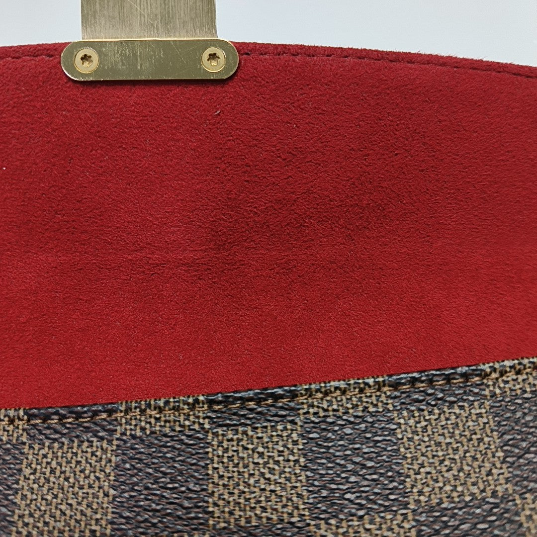 RAVELLO Damier Ebene Coated Canvas Brown