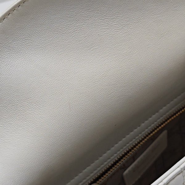 Lady Dior Small Cannage Lambskin White