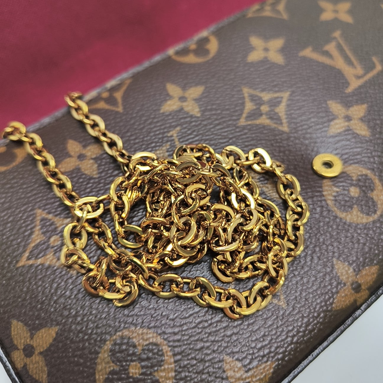 FÉLICIE Monogram Coated Canvas Brown