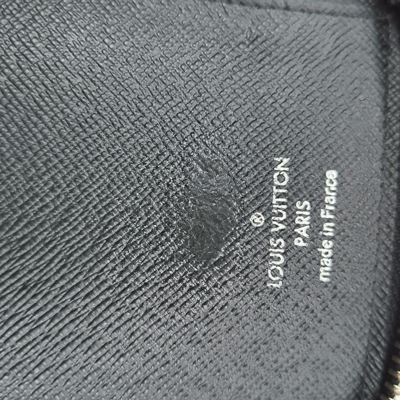 ZIPPY Damier Graphite Coated Canvas Gray