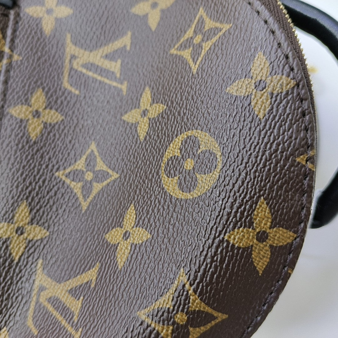 PALM SPRINGS Mini Monogram Coated Canvas Brown