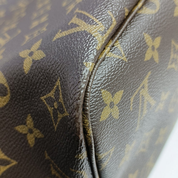 NEVERFULL MM Monogram Coated Canvas Brown