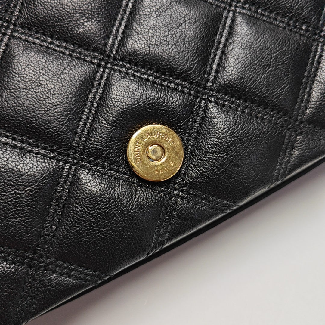 BECKY Mini Quilted Lambskin Black