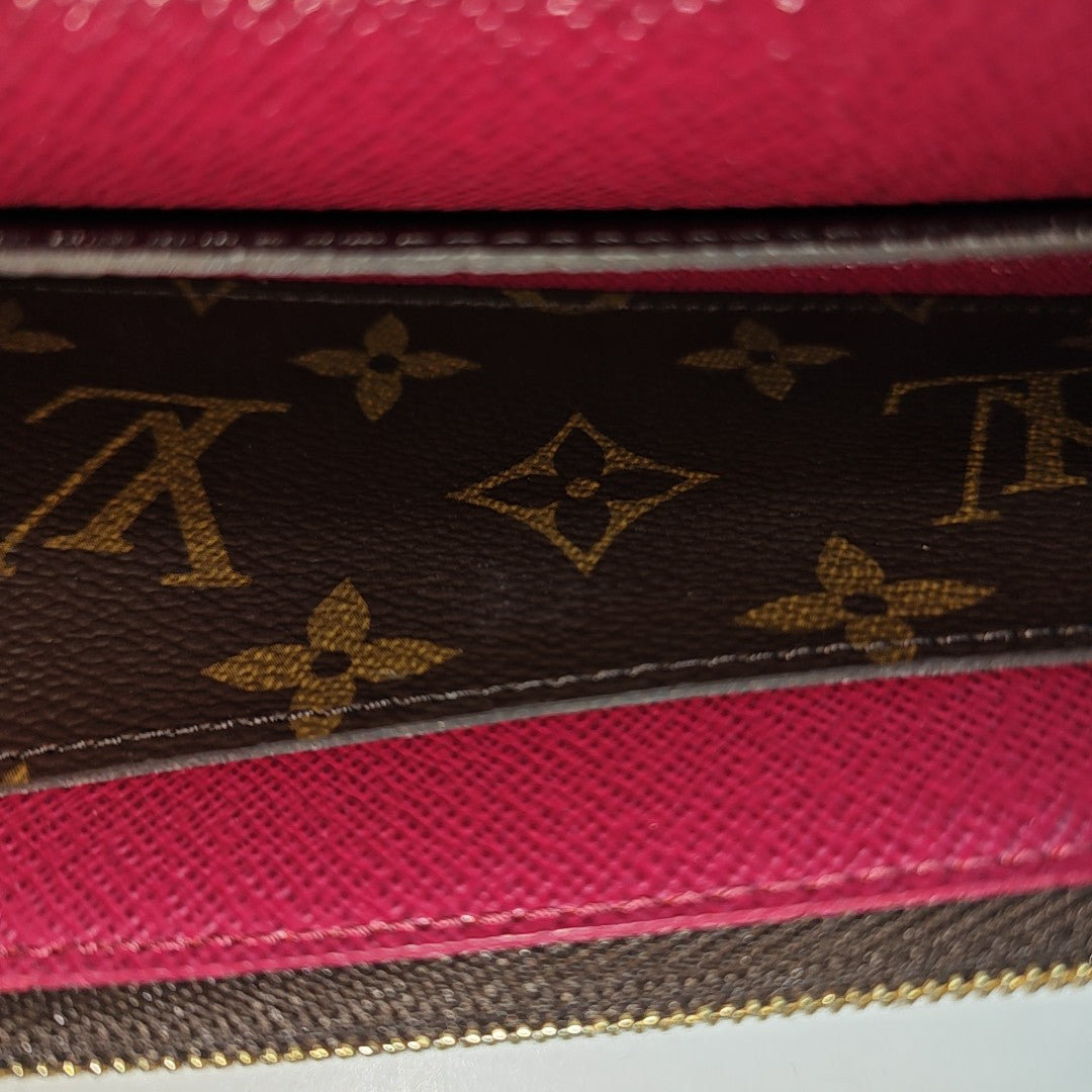 EMILIE Monogram Coated Canvas Brown Wallet