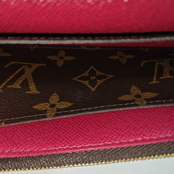 EMILIE Monogram Coated Canvas Brown Wallet
