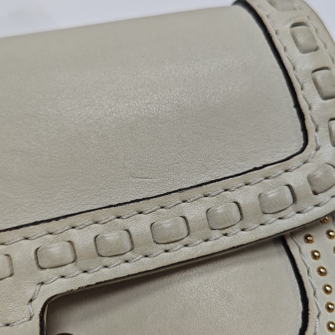 Snaffle Bit Calfskin White