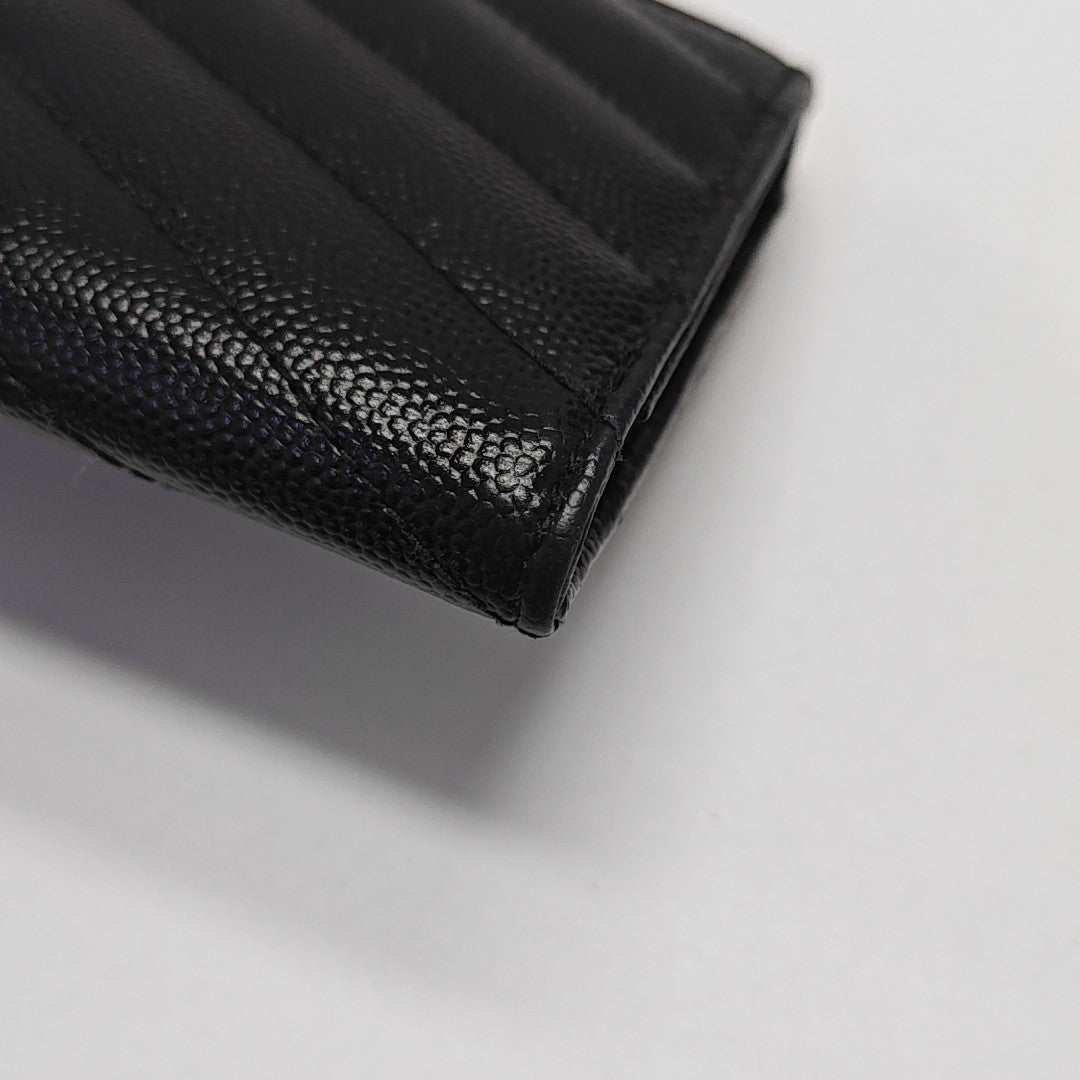 MONOGRAM Chevron Calfskin Black Wallet