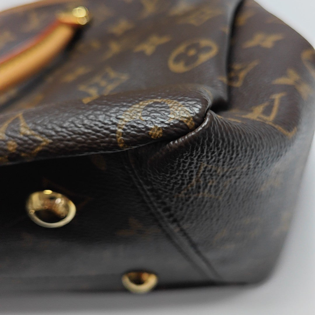 PALLAS MM Monogram Coated Canvas Brown