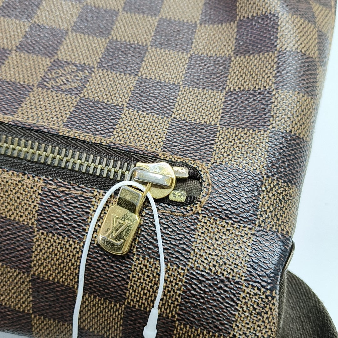 DISTRICT MM Damier Ebene Coated Canvas Brown