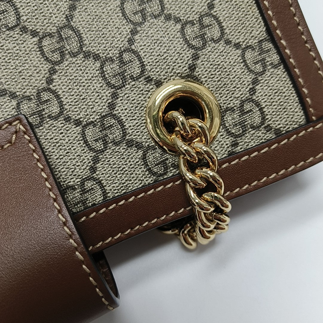 Padlock Small Monogram Coated Canvas Beige