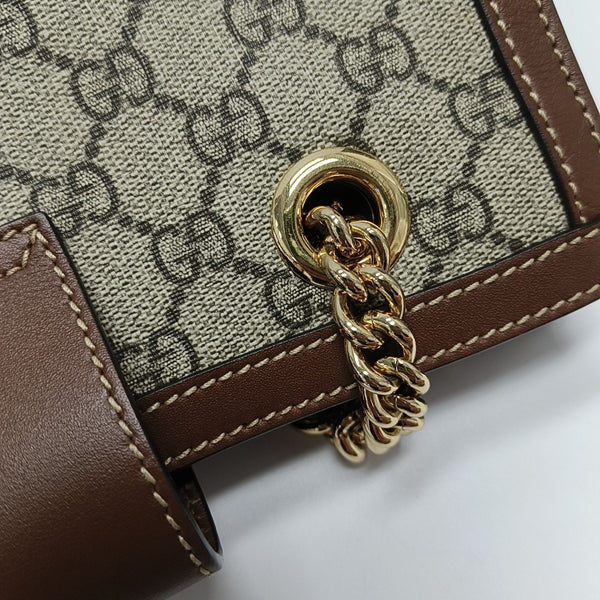 Padlock Small Monogram Coated Canvas Beige