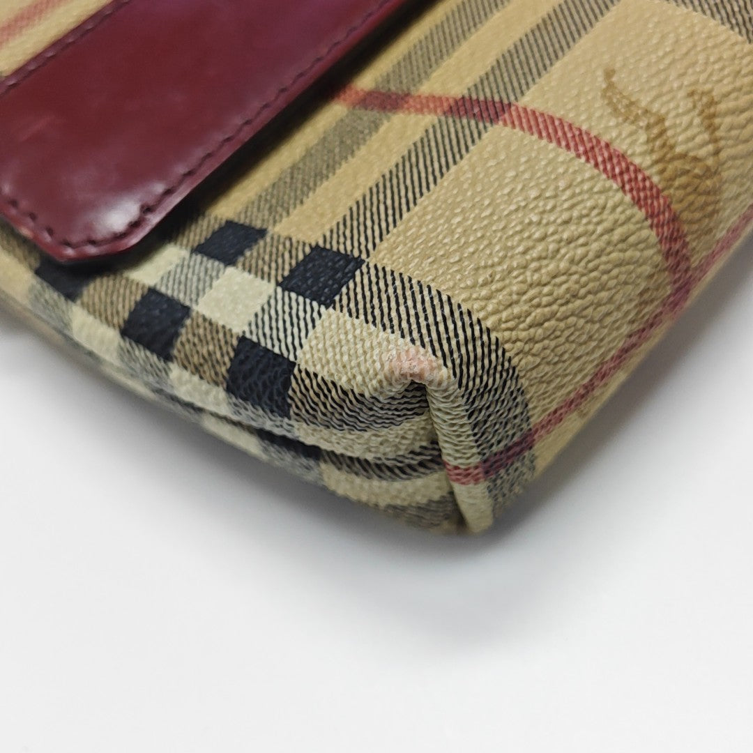 Coated Canvas Shoulder Bag Beige