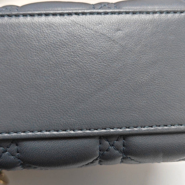 Lady Dior Mini Quilted Lambskin Blue